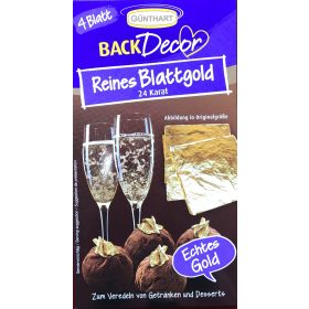 Ehető arany fólia 38x38mm 24k (4db)