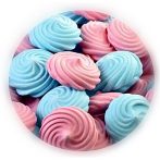 Cukor habcsók 24 db (kék-pink)