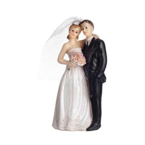 Nászpár 10cm virágcsokros