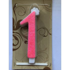 Gyertya óriás - "1" Rózsaszín