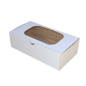 Süteményes doboz ablakos papír 14cm*27cm*8cm