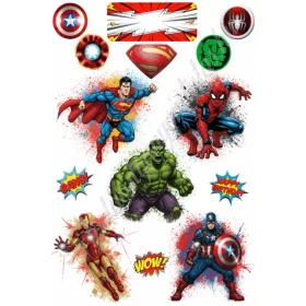 Torta ostya - Szuperhősök Mix A4 1.