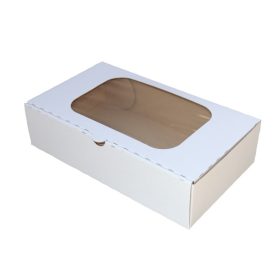 Süteményes doboz ablakos papír 18cm*31cm*8cm