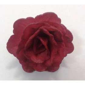 Ostya virág közepes csillámos bordó (6db)