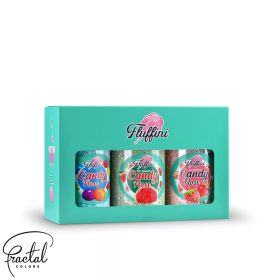   Vattacukor Fluffini készrekevert 3*150g - Bubble gum,watermelon,strawberry (Rágógumi, görögdinnye, eper)