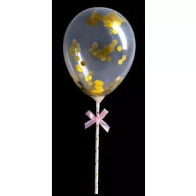 Tortadekoráció lufi beszúró - 1. Arany