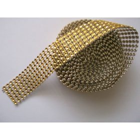 Strasszos dekor szalag 3cm*4,5m -ARANY