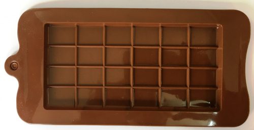 Szilikon csoki öntőforma - Tábla forma nagy(mélység:7mm)