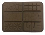 Szilikon csoki öntőforma - Tábla forma közepes 6db-os