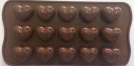 Szilikon csoki öntőforma - Szívek