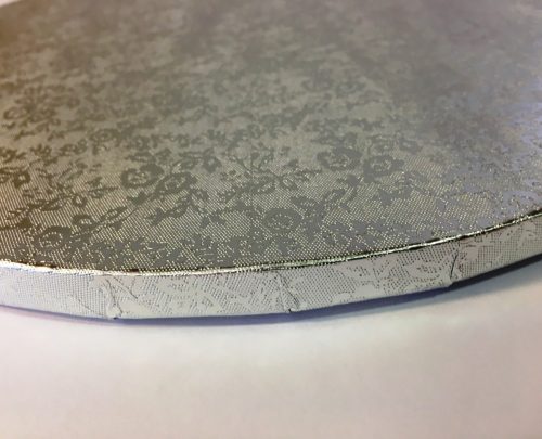 Torta dob 25cm mintás ezüst