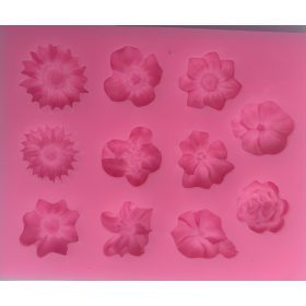 Szilikon forma - Virágok 2.
