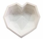 Mousse szilikon forma - Gyémánt szív 19cm
