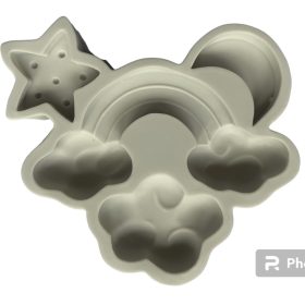 Szilikon forma - Szivárvány felhőkkel