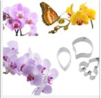 Fondant / Marcipán  kiszúró -  Orchidea (3db-os fém)
