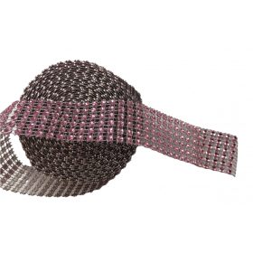 Strasszos dekor szalag 3cm*4,5m -Rózsaszín