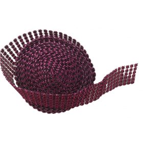 Strasszos dekor szalag 3cm*4,5m - Magenta