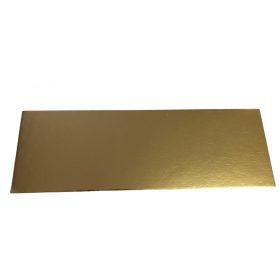   Torta, Bejgli alátét téglalap 10x30cm arany (1mm vastag) Economy