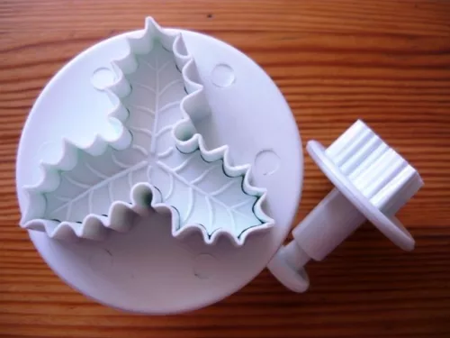 Fondant / Marcipán rugós kiszúró - Háromágú magyallevél 2db-os készlet 