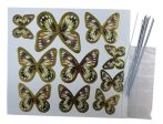 Papír pillangó beszúró - Arany (10db)