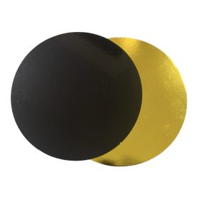 Torta alátét kerek 35cm arany-fekete (3mm,kétoldalas)