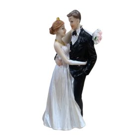 Nászpár 13cm átölelős virágcsokros