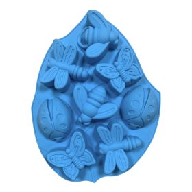 Szilikon forma - Pillangó,Katica,Méhecske (8db)
