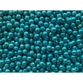 Dekor cukorgyöngy  2mm metál kék - 100g