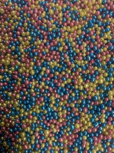 Dekor cukorgyöngy  2mm metál mix - 100g