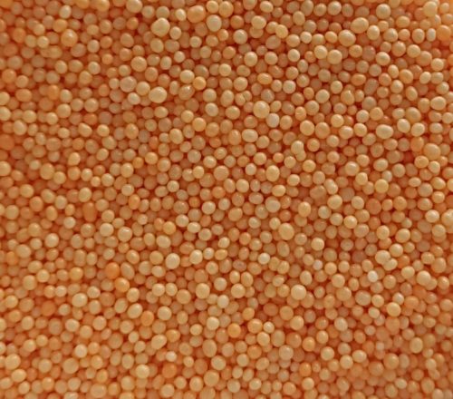 Dekor cukorgyöngy  2mm narancssárga - 100g