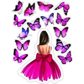 Torta ostya - Pillangó+lány A4 175.