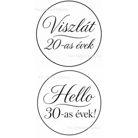 Éghető torta ostya készlet - Viszlát 20/30 évek 227V