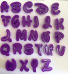   Fondant / Marcipán kiszúró betű  (műanyag,díszes) készlet