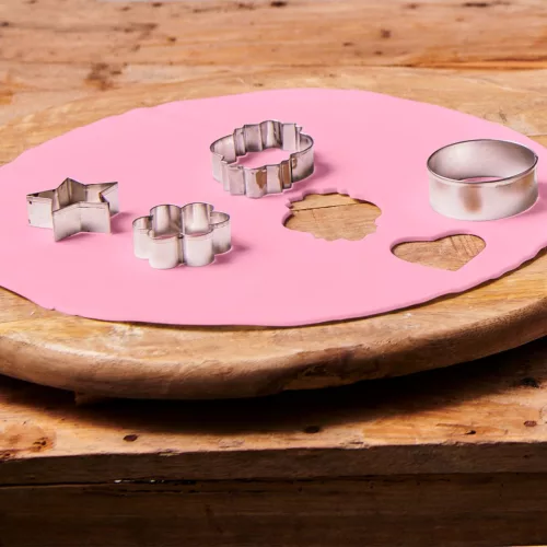 Készre nyújtott fondant kör lap - Rózsaszín
