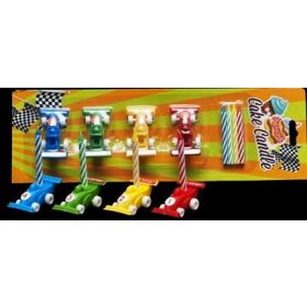 Gyertya - versenyautó (4db)