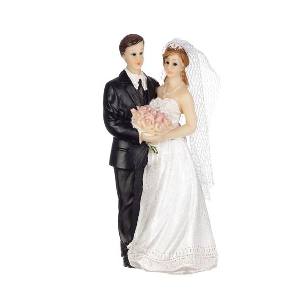 Image of Nászpár 10cm virágcsokros