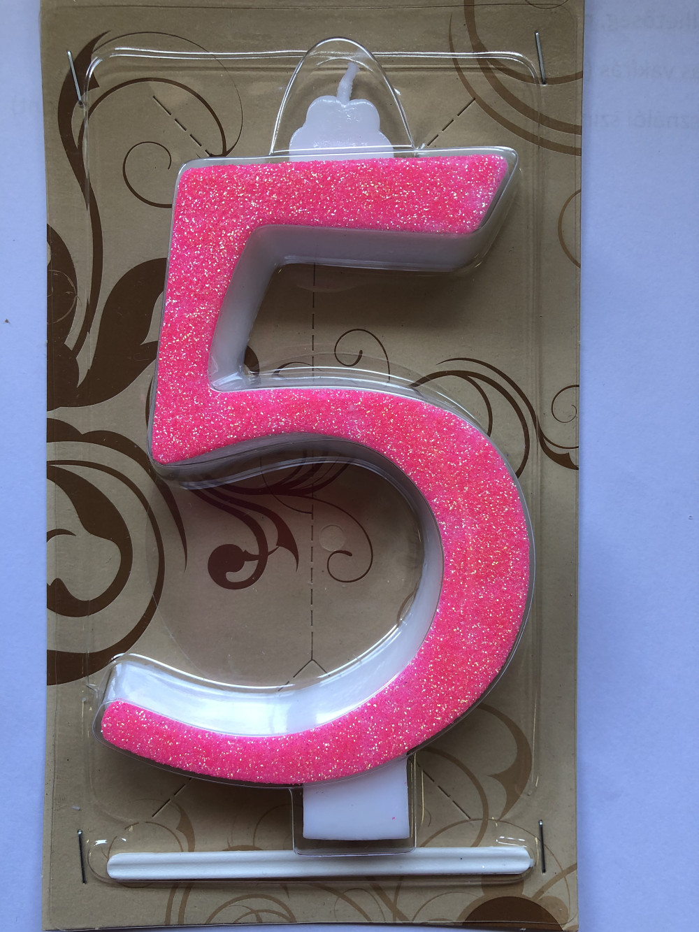 Image of Gyertya óriás - "5" Rózsaszín