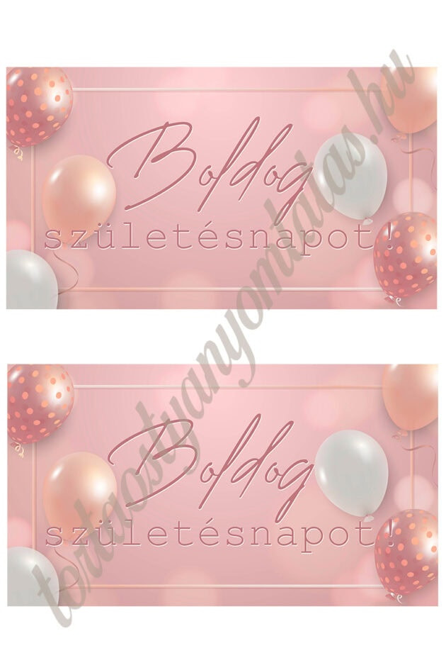 Image of Ostyakártya - Boldog születésnapot (Rose gold, 6db)