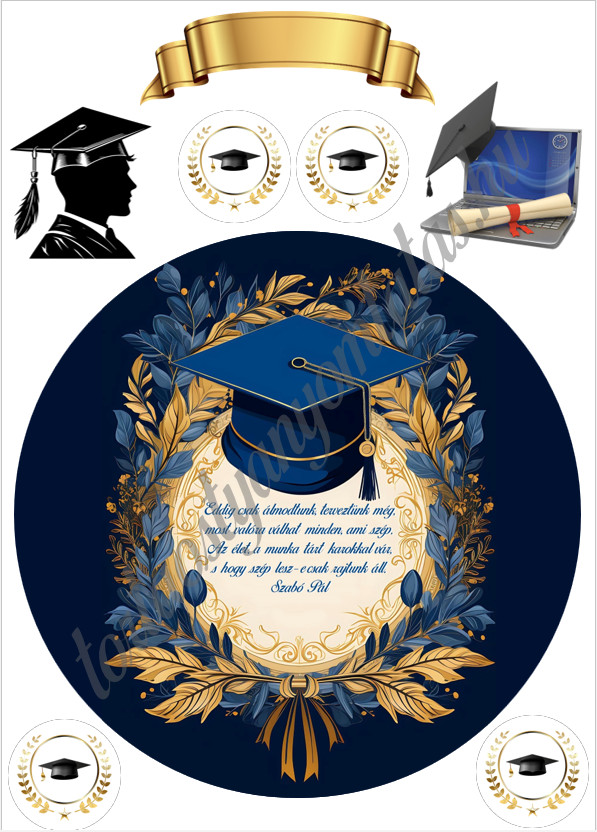 Image of Torta ostya - Ballagás, diploma férfi A4 9.