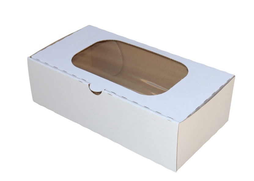 Image of Süteményes doboz ablakos papír 14cm*27cm*8cm