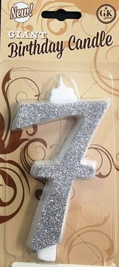 Image of Gyertya óriás - "7" Ezüst
