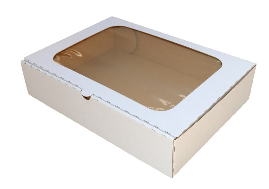 Image of Süteményes doboz ablakos papír 26cm*36cm*8cm