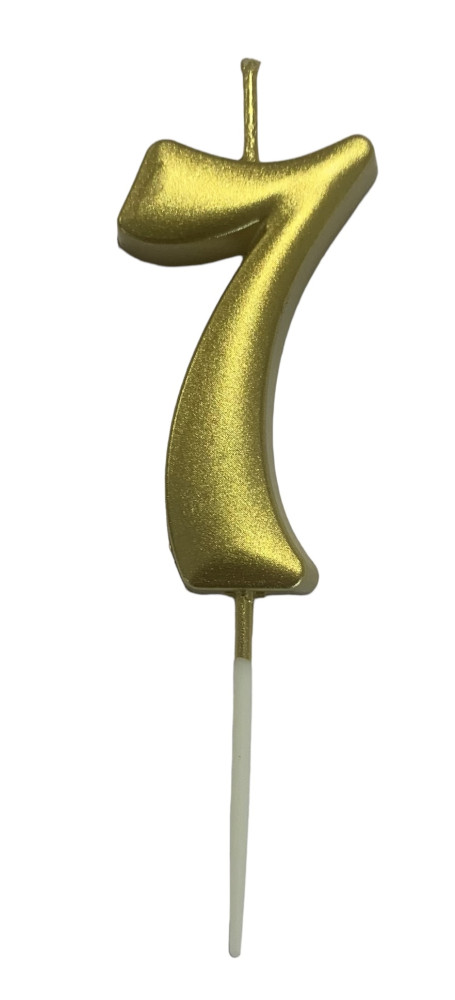 Image of Gyertya arany "7" - dobozos