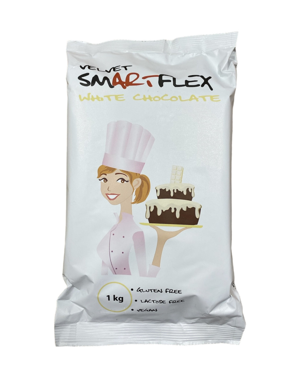 Image of Fondant Smartflex velvet Fehér 1 Kg White Chocolate ízű