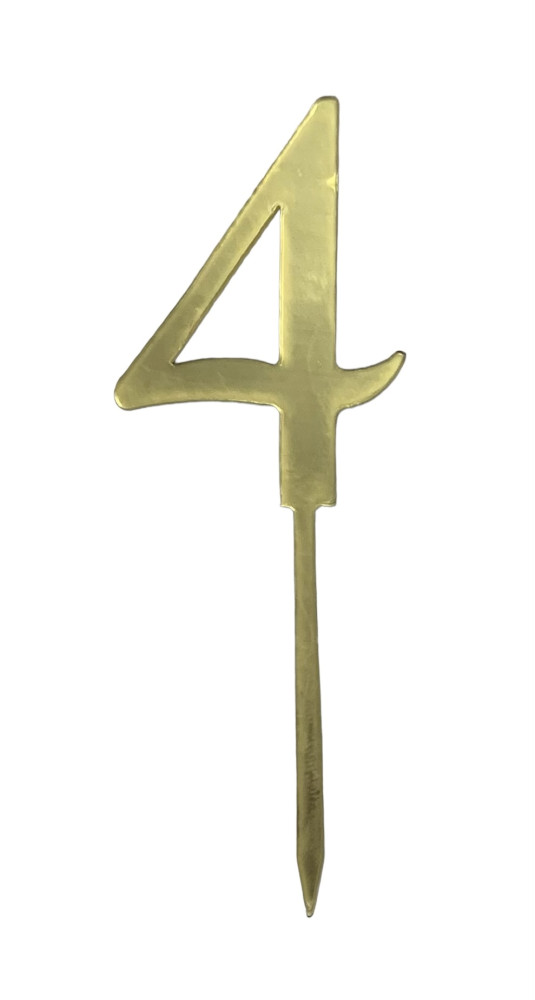 Image of Torta beszúró szám arany " 4 "