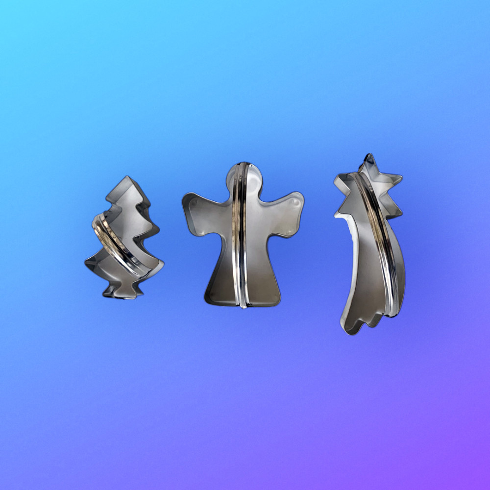 Image of Fém Karácsonyi süteménykiszúró 3db