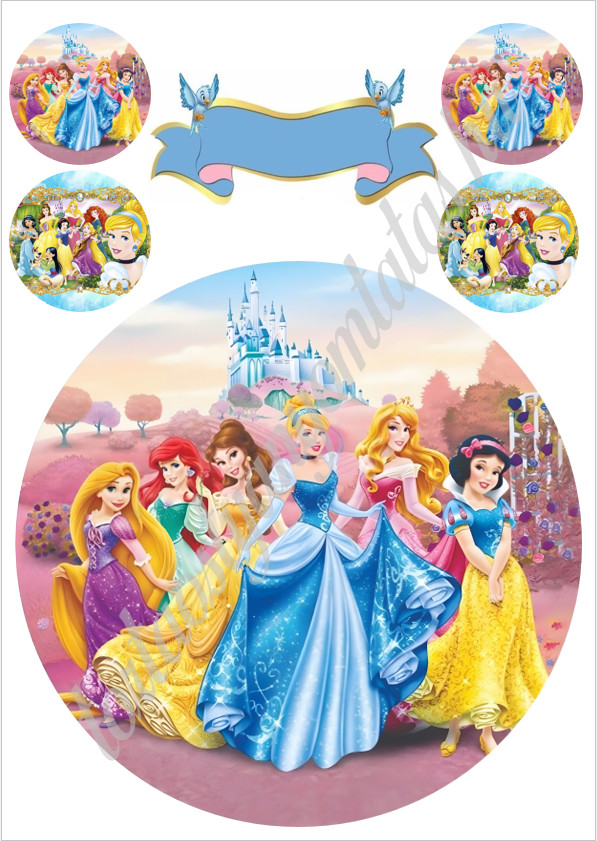 Image of Torta ostya - Disney Hercegnők A4 1.