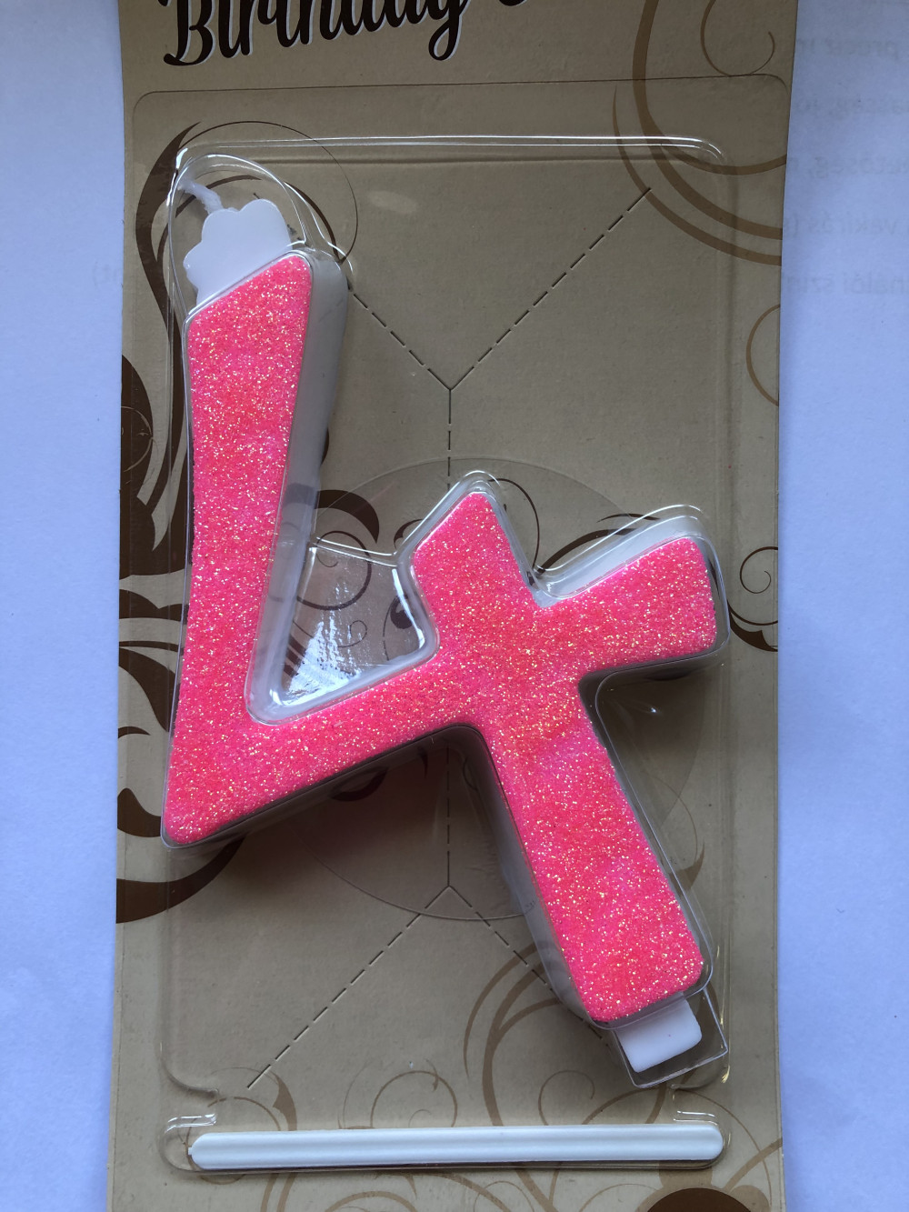 Image of Gyertya óriás - "4" Rózsaszín