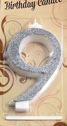 Image of Gyertya óriás - "9" Ezüst