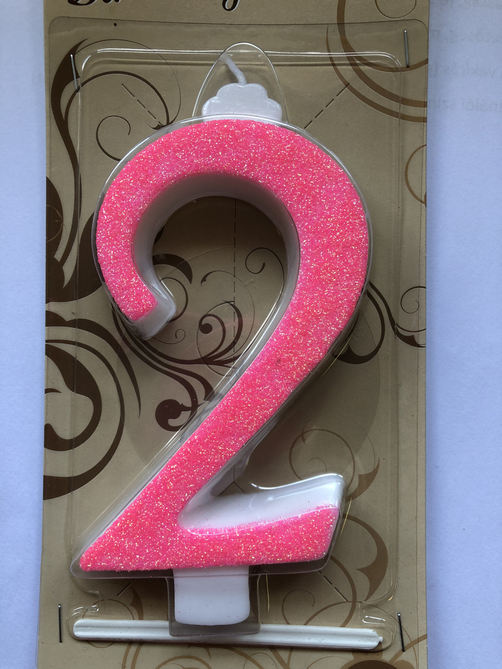 Image of Gyertya óriás - "2" Rózsaszín